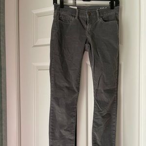Gap 1969 grey velvet skinny legging Jean 24P